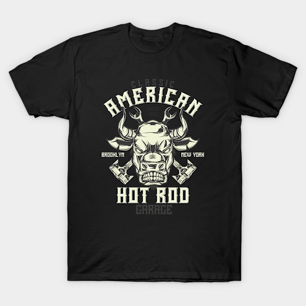 American Hot Rod T-Shirt by JabsCreative